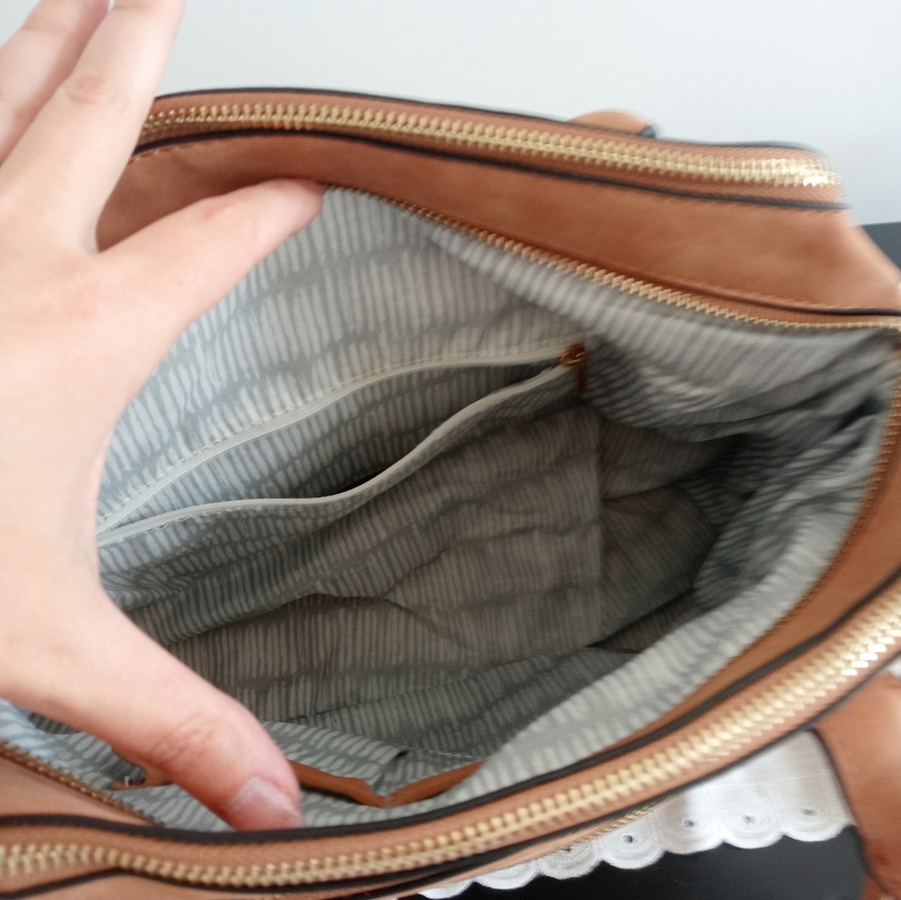 Rosetti Tan With A Design Also Has A Long Strap P… - image 7